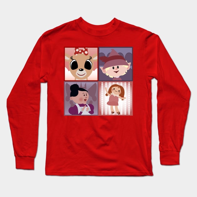 Rudolph - Girl Power Squares Long Sleeve T-Shirt by JPenfieldDesigns